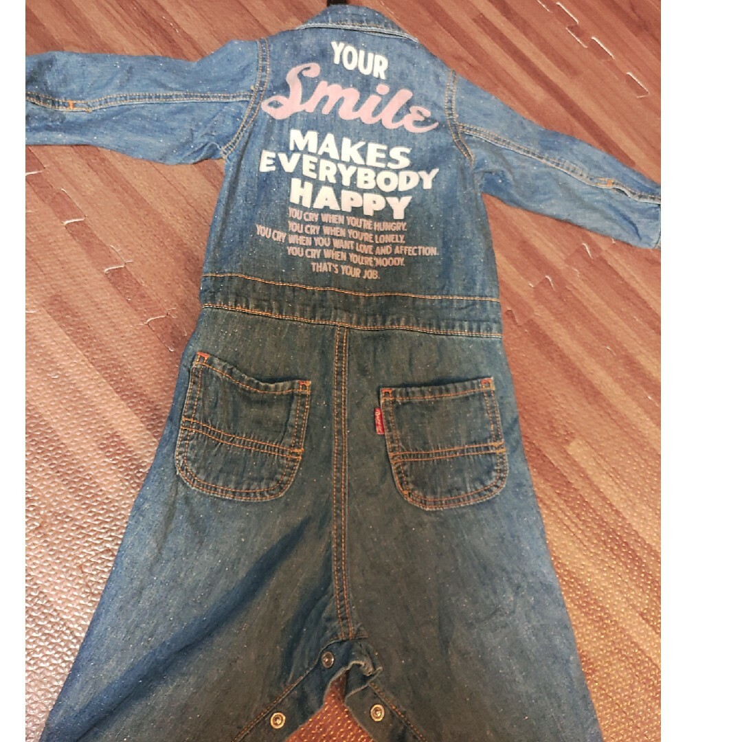 BREEZE(ブリーズ)のBREEZE　デニムオーバーオール80 キッズ/ベビー/マタニティのベビー服(~85cm)(カバーオール)の商品写真
