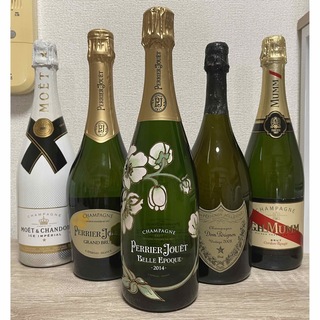 シャンパン各種 ベルエポック・ドンペリ・モエアイス等 5本の通販｜ラクマ