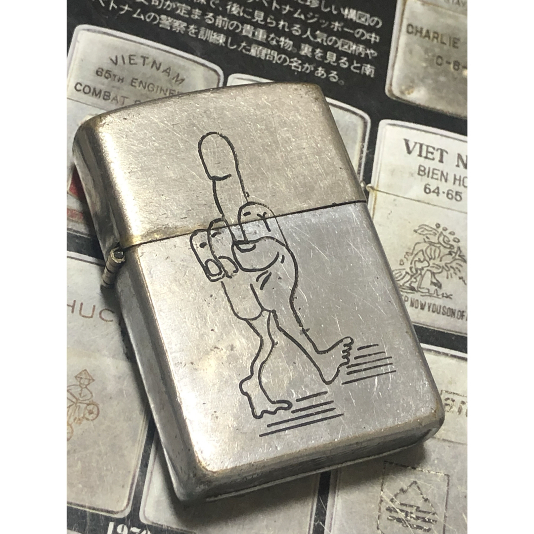 ベトナムZIPPO】本物 1970年製ベトナムジッポー「ファックマン」BAN-