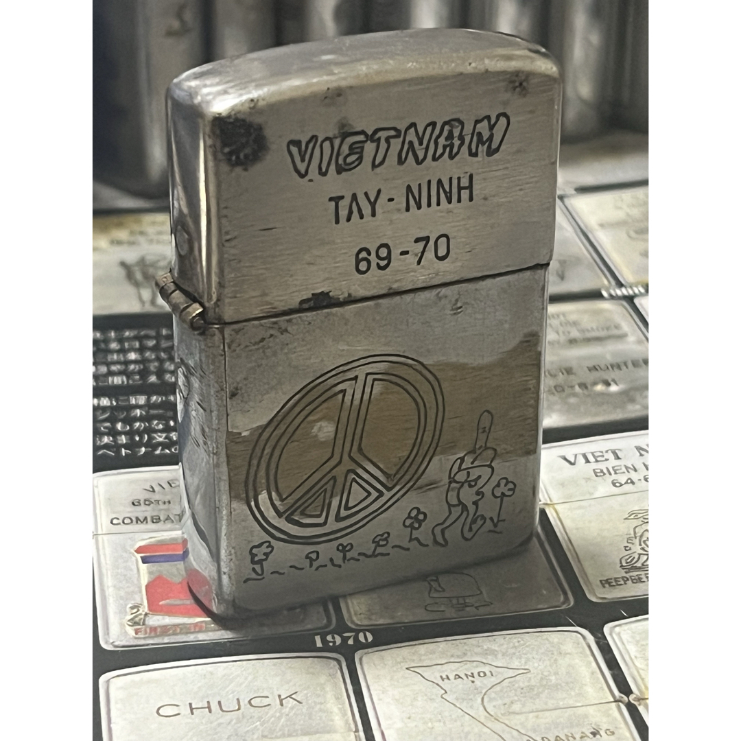 ベトナムZIPPO】本物 1969年製ベトナムジッポー「ピースマーク」TAY-