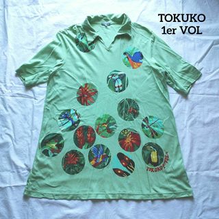 TOKUKO 1er VOL  未使用品　ゆったり　羽根柄　ハイネックカットソー