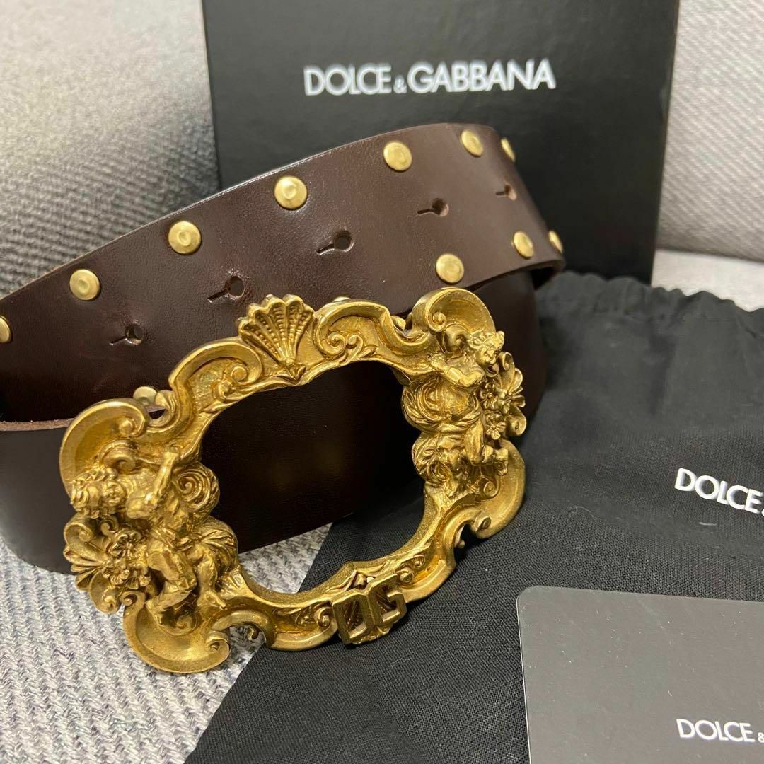 ドルチェ＆ガッバーナ D&G エンジェルデザインバックル レザーベルト 