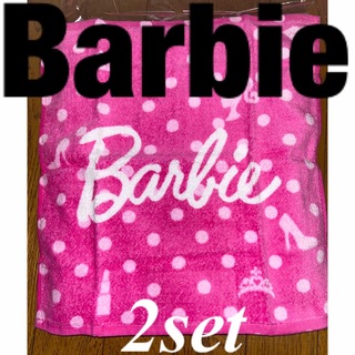 バービーピンク！Barbie ウォッシュタオル 2枚セット(タオル)