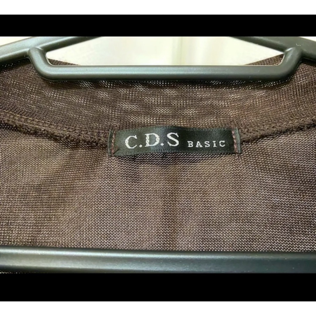 C.D.S BASIC(シーディーエスベーシック)のレディース　トップス　秋用　ボレロ　カーディガン　重ね着　ダークブラウン　CDS レディースのトップス(ボレロ)の商品写真