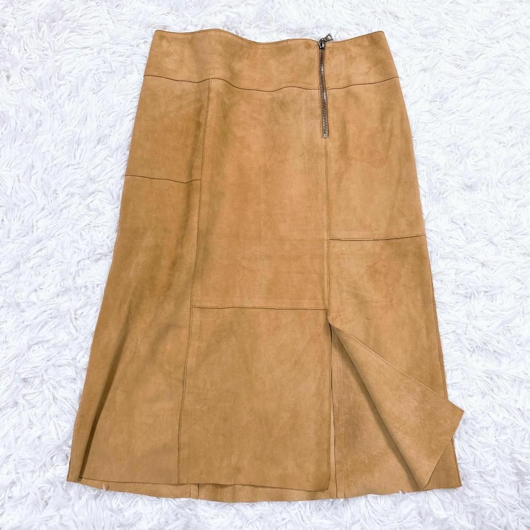 theory - theory 山羊革 ゴートレザー スカートセットアップ キャメル