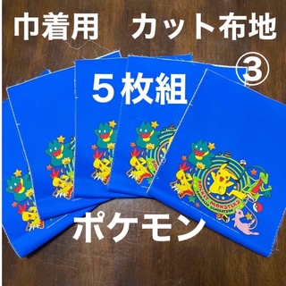 ポケモン(ポケモン)の☆新品　ポケモン　巾着用　カット済み　布地　5枚セット(生地/糸)