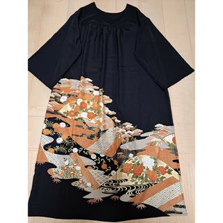 留袖リメイクワンピース 上品 【M~6Lサイズ向け】113