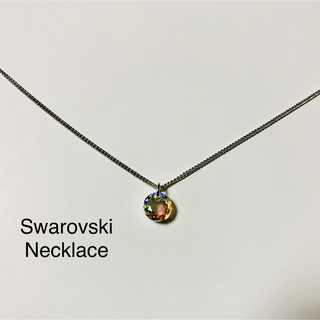 スワロフスキー 丸型 ネックレス　一粒クリスタル　シルバー ゴールド　高品質(ネックレス)