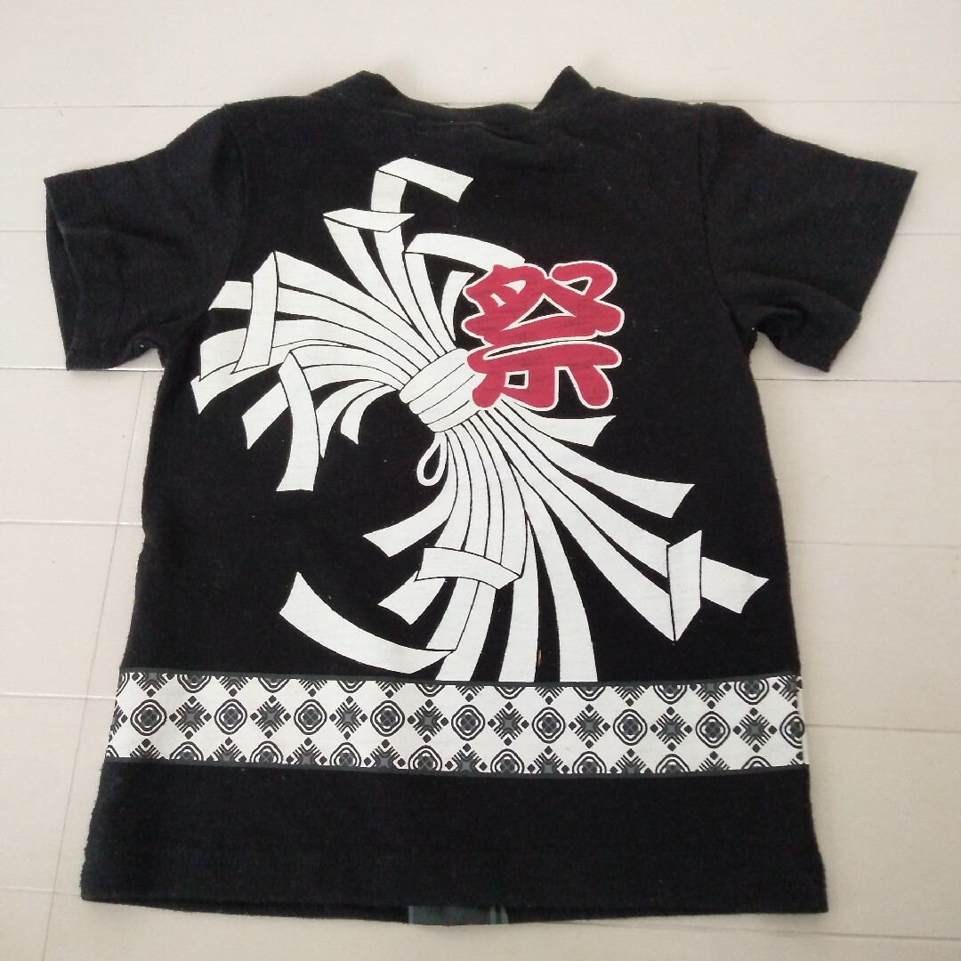 お祭り　Tシャツ　95cm　黒 キッズ/ベビー/マタニティのキッズ服男の子用(90cm~)(Tシャツ/カットソー)の商品写真