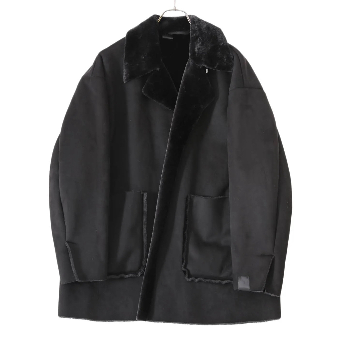 N.HOOLYWOOD Nハリウッド フェイクムートン ハーフコート 36 美品-