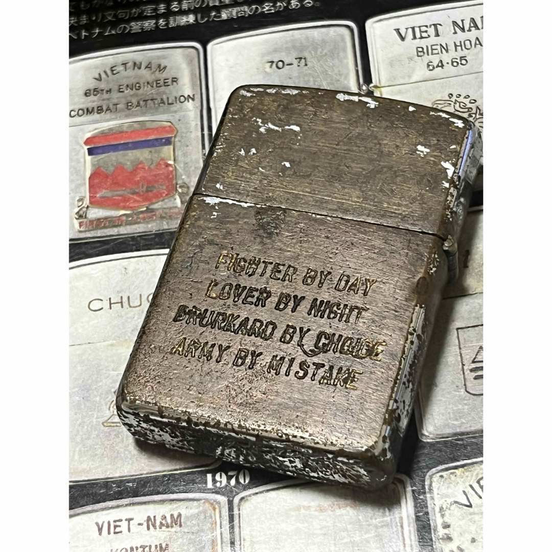 ベトナムZIPPO】本物 1968年製ベトナムジッポー「ファックマン」CHU