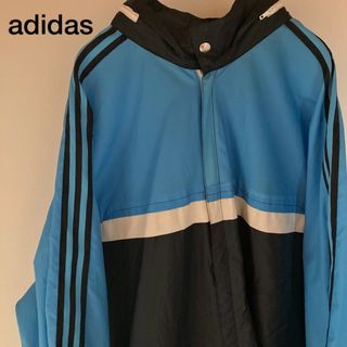 【希少カラー】90s'/adidas/ナイロンセットアップ上下/ライトブルー/S