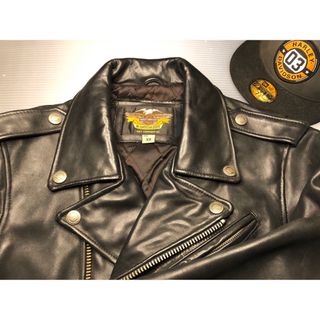 Harley Davidson   ザ黒革Wの革ジャン美品！ハーレーダビッドソン