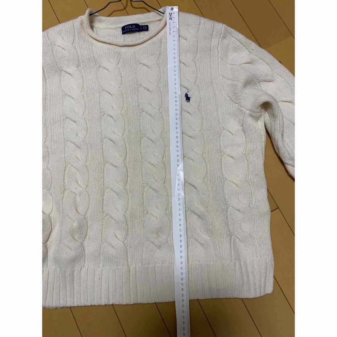 POLO RALPH LAUREN(ポロラルフローレン)のラルフローレン　ウールカシミア　ビッグケーブルニットＬ レディースのトップス(ニット/セーター)の商品写真