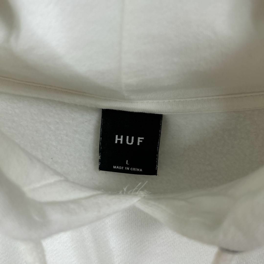 『大人気』HUF パーカー　センター刺繍ロゴ　プルオーバー  エンジ　【M】