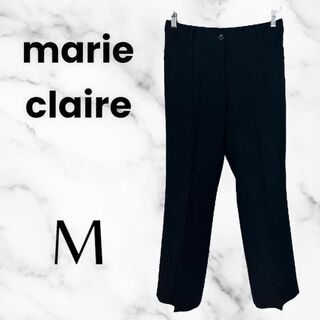 マリクレール(Marie Claire)の【marie claire】ストレッチスラックス　さらさら　日本製　ブラック　M(カジュアルパンツ)