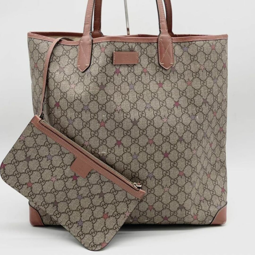 Gucci - 【希望額SALE中✨】グッチ トートバッグ ポーチ付き スター 大