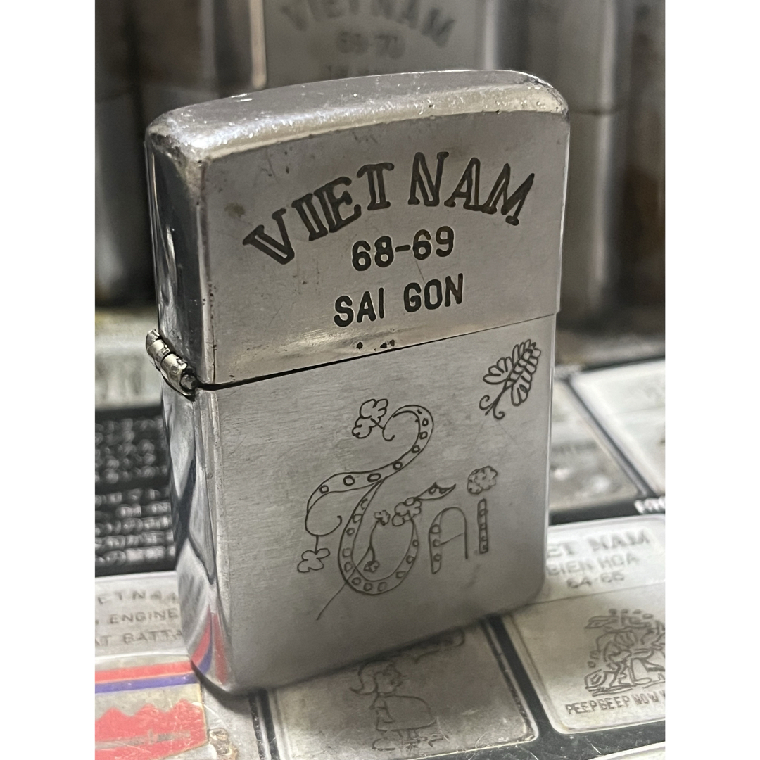 【ベトナムZIPPO】本物 1968年製ベトナムジッポー「落書き」ヴィンテージ