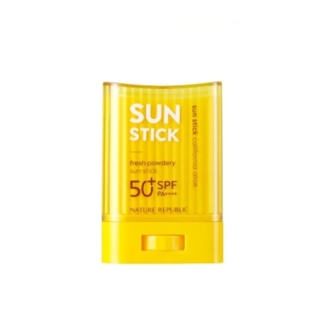 NATURE REPUBLIC(ネイチャーリパブリック)のカリフォルニア アロエ フレッシュパウダリー サンスティック sun stick コスメ/美容のボディケア(日焼け止め/サンオイル)の商品写真