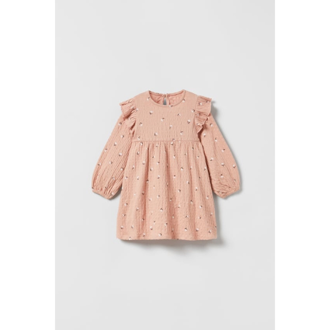 ZARA KIDS(ザラキッズ)の一回着用　ZARA baby チューリップ柄ワンピース　80 キッズ/ベビー/マタニティのベビー服(~85cm)(ワンピース)の商品写真