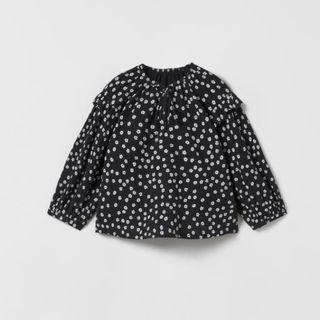 ザラキッズ(ZARA KIDS)の一回着用　ZARA baby 小花柄　ブラウス　80(シャツ/カットソー)