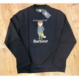 メゾンキツネ(MAISON KITSUNE')の完売メゾンキツネ × バブアー ビューフォートフォックス クルーネックスウェット(スウェット)