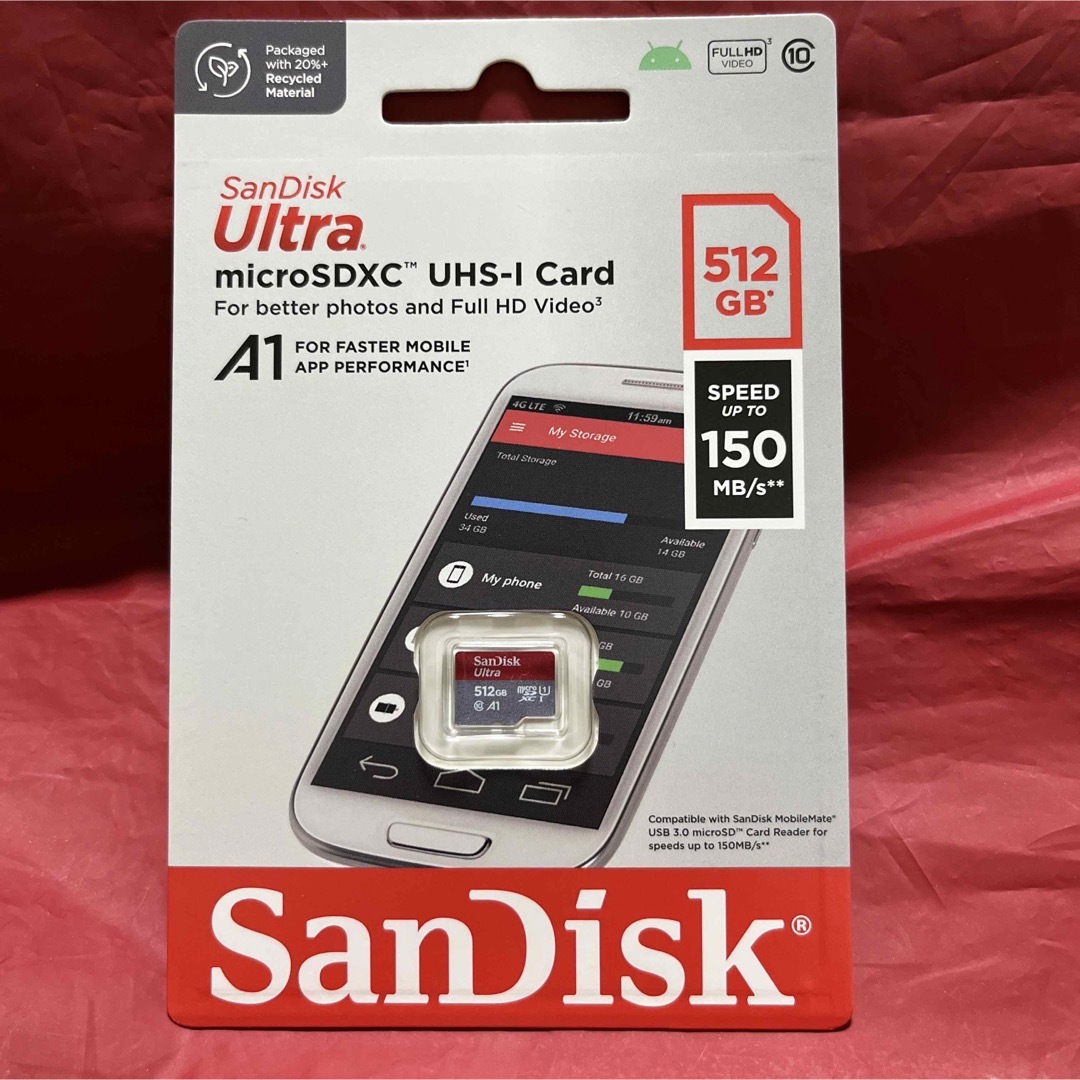 Switch対応 読込150MB/s SanDisk マイクロSD 512GB