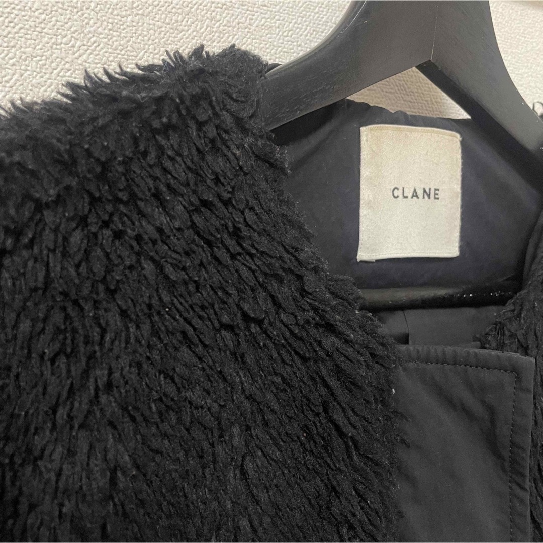 clane ボアベストレイヤードダウンコート