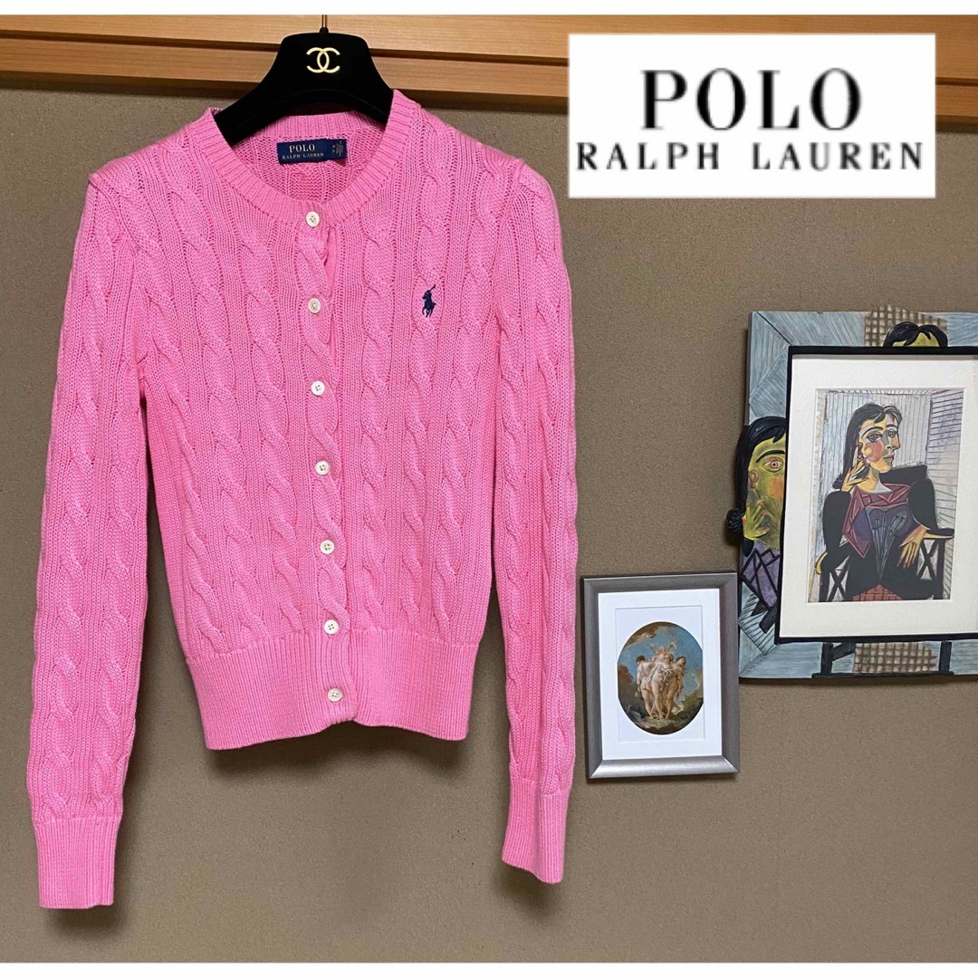 POLO RALPH LAUREN ケーブルニットカーディガン ピンク♡