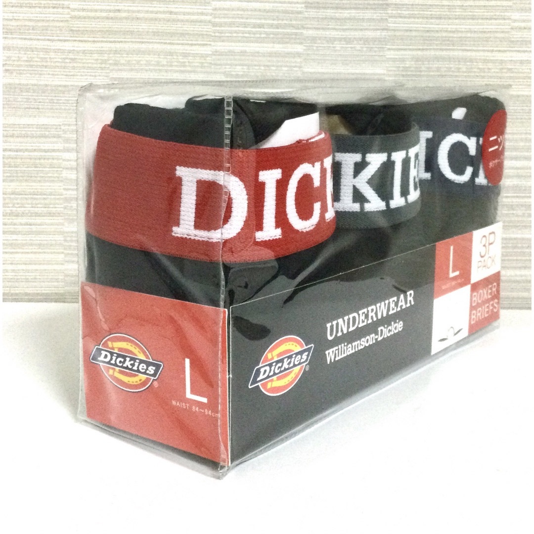 Dickies(ディッキーズ)の【新品】Dickies“ニットボクサーブリーフ”Ｌサイズ3枚セット ディッキーズ メンズのアンダーウェア(ボクサーパンツ)の商品写真