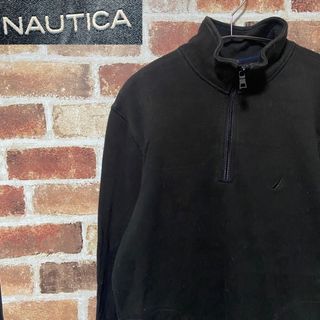 ノーティカ(NAUTICA)のM91 NAUTICA ハーフジップ 古着 スウェット ノーティカ ブラック(スウェット)