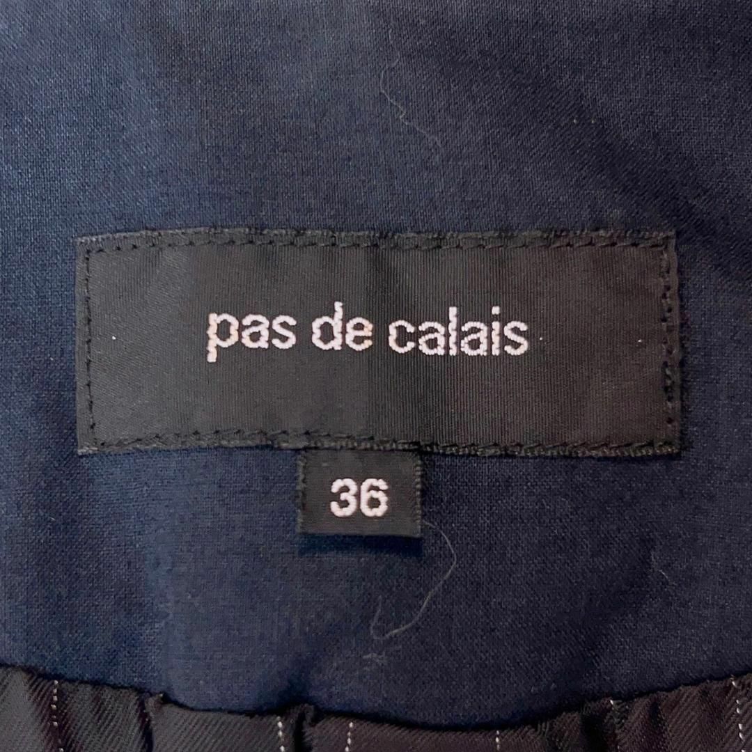pas de calais(パドカレ)のpas de cala　パドカレ　リネン混 シャツテーラードジャケット　ブラック レディースのジャケット/アウター(テーラードジャケット)の商品写真