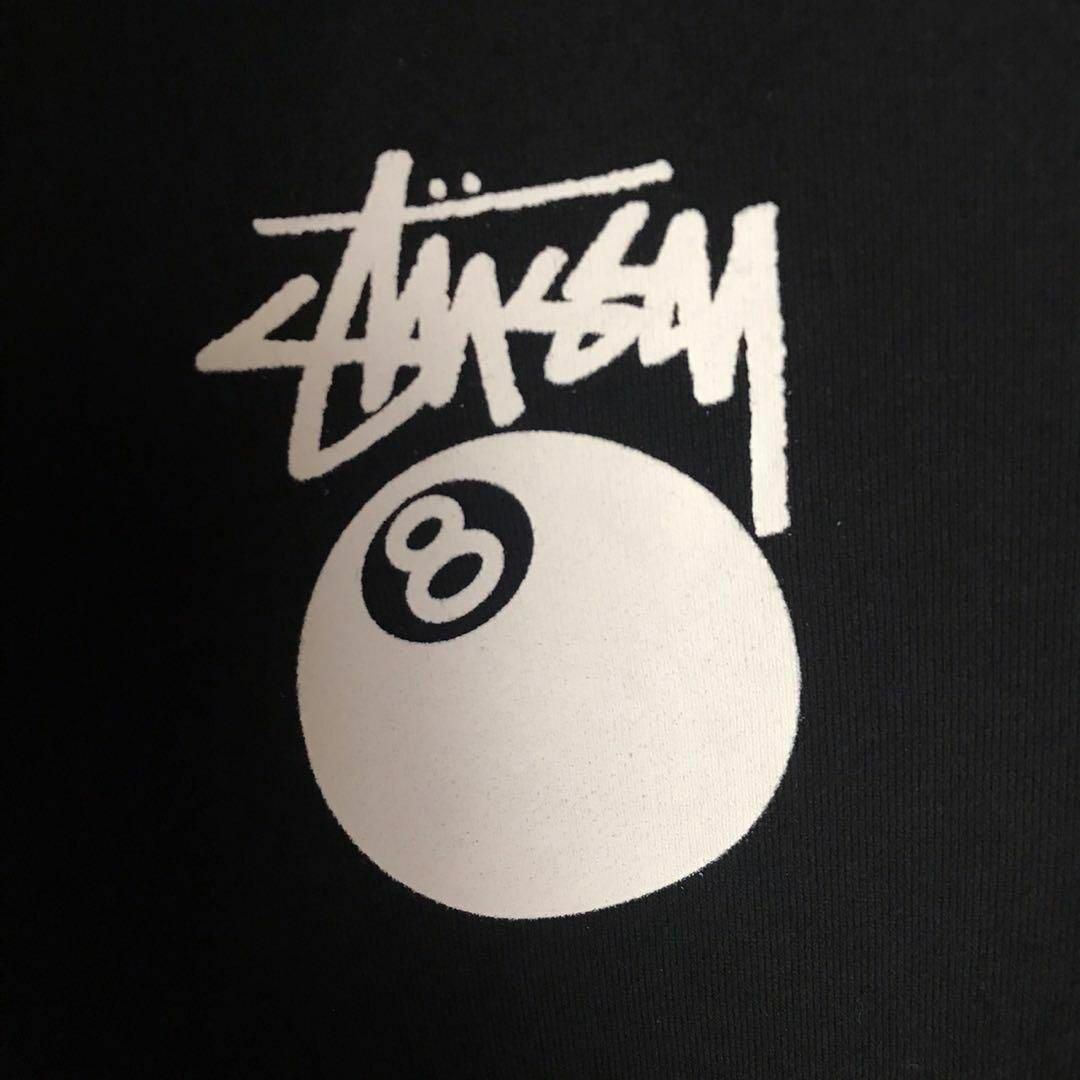 【即完売モデル】stussy 8ボール バックプリント 入手困難 パーカー L