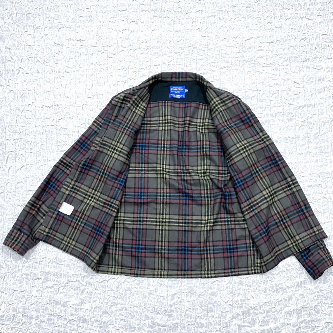 PENDLETON ペンドルトン　ウールチェックシャツ　サイズM ブラウン