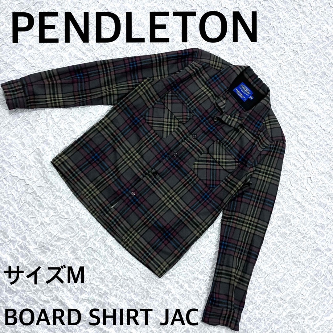 PENDLETON ペンドルトン　ウールチェックシャツ　サイズM ブラウン