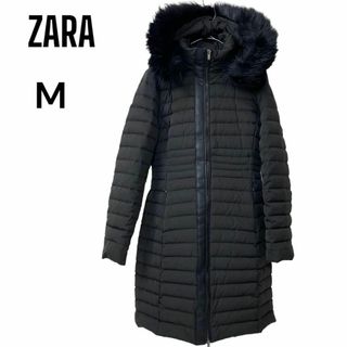 ZARA レディース 2wayファーダウンコート ダウンジャケット M 白