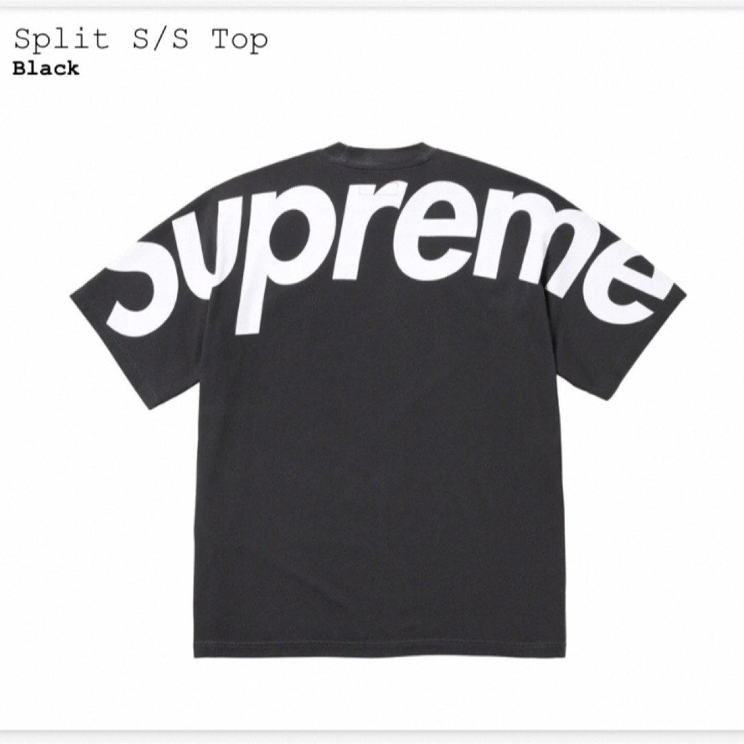 【公式購入】Supreme Split S/S Top 黒 L 送料込み