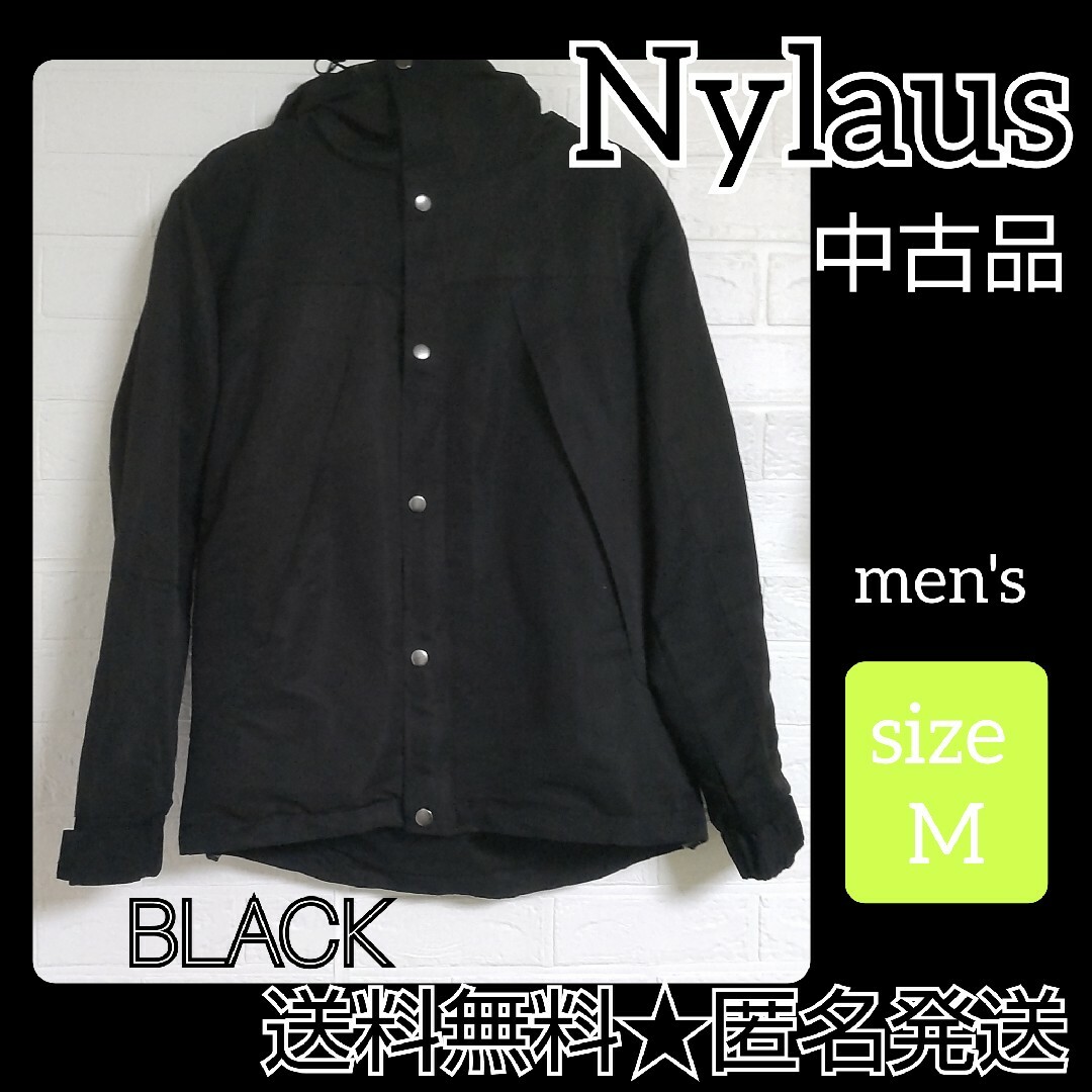 Nylaus★フード付きアウター/ジャンパー★品 BLACK M men's