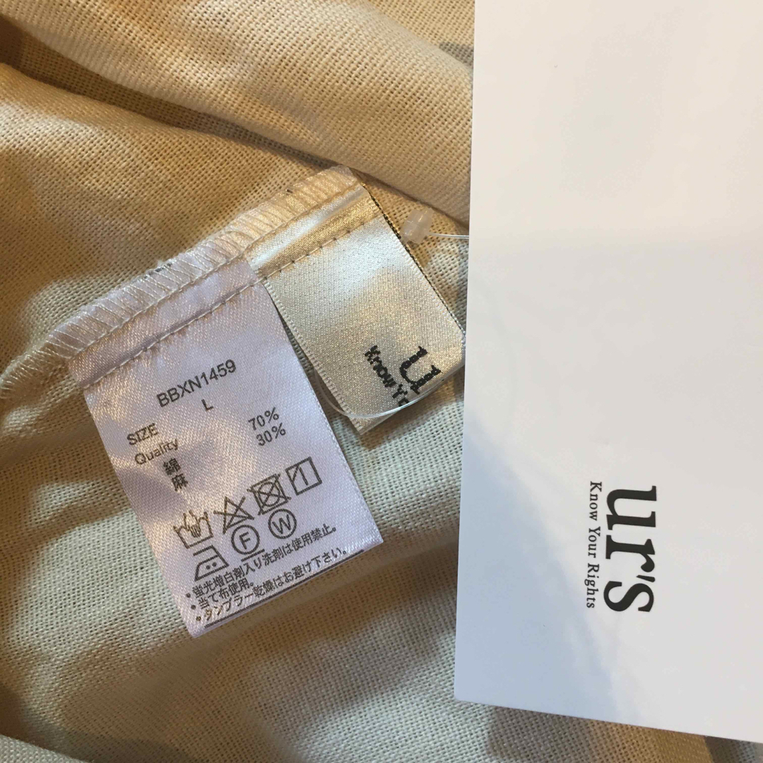 ur's(ユアーズ)の●新品　ur's ユアーズ tシャツ Tシャツ リネンブレンドコクーンシルエット メンズのトップス(Tシャツ/カットソー(半袖/袖なし))の商品写真