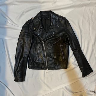 ザラ　ラムレザー　ライダースジャケット　羊革　ZARA