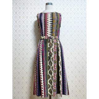 エトロ(ETRO)の美品 ETRO エトロ 柄物ワンピース(ひざ丈ワンピース)