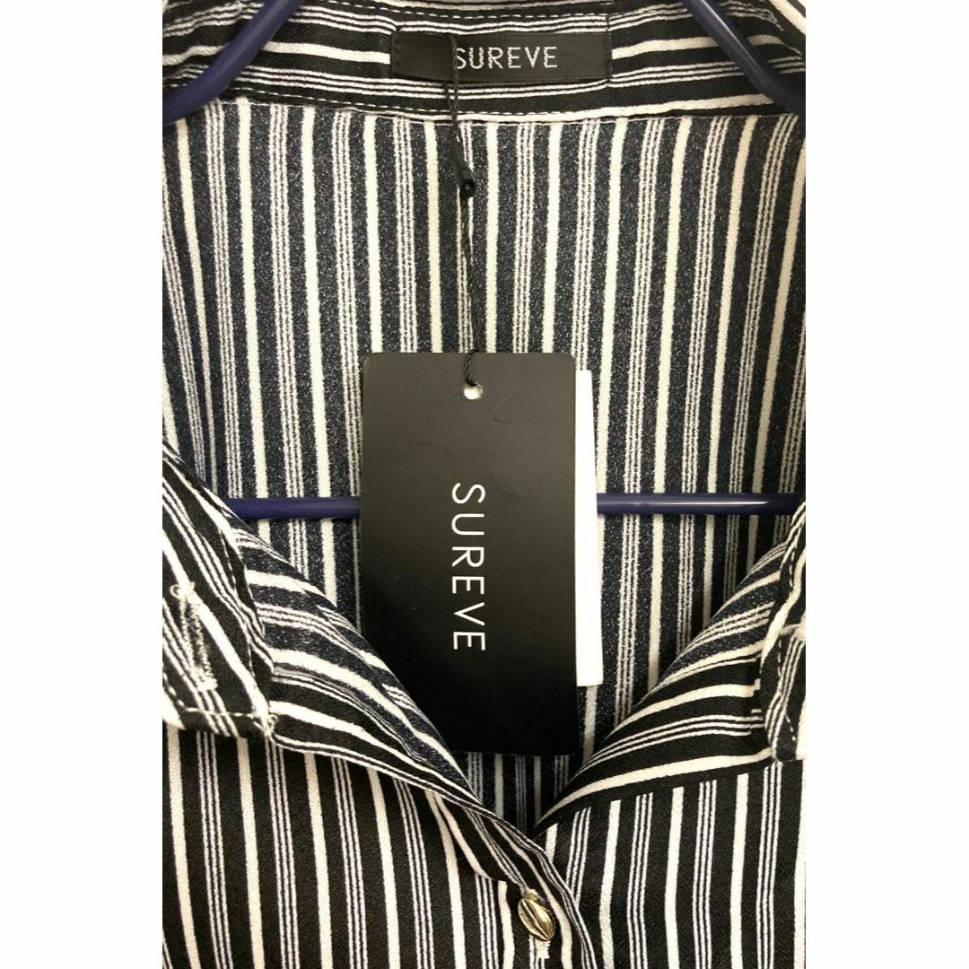 Avail(アベイル)の★SUREVE★ シュリーブ ロングブラウス 長袖 ストライプ L レディースのトップス(シャツ/ブラウス(長袖/七分))の商品写真