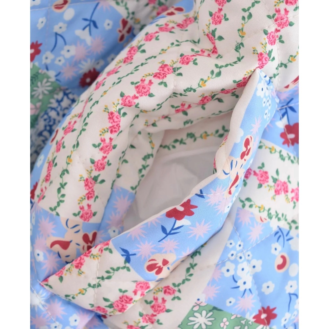 🤎10月新作🎻12472◆レトロ フラワー 花柄 ダウンジャケット レディースのジャケット/アウター(ダウンジャケット)の商品写真