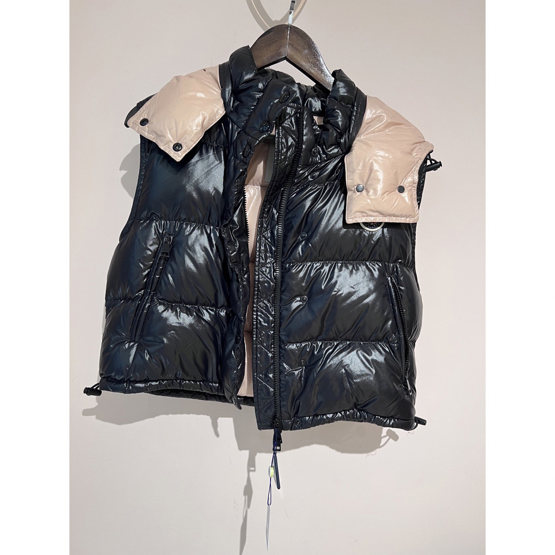 美品MONCLER GALENE ダウンベスト フード着脱可能 ブラック  M