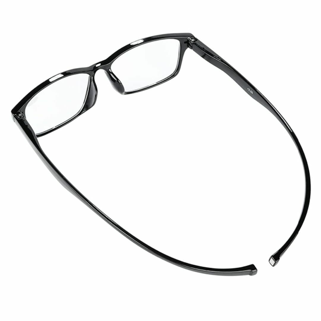 【色: ブラック】[WENDA] マグネット首掛け老眼鏡 クリア老眼鏡レンズ/ブ