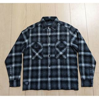 クラクト(CLUCT)のM 美品 CLUCT クラクト チェックシャツ 長袖シャツ ネルシャツ グレー(シャツ)