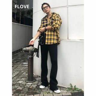 フローヴ(FLOVE)の美品★フローヴ【FLOVE】韓国スタイルベーシックチェック柄オーバーシャツ(シャツ/ブラウス(長袖/七分))