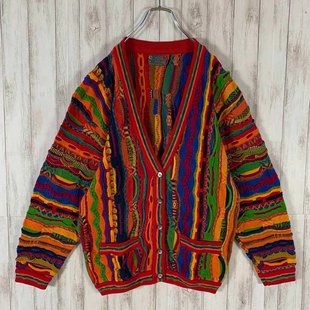 【幻の1点モノ】coogi クージー 立体 編込み 3Dカーディガン 即完売