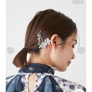 スナイデル(SNIDEL)のsnidel☆コラボビジューヘアピン　シルバー(ヘアピン)