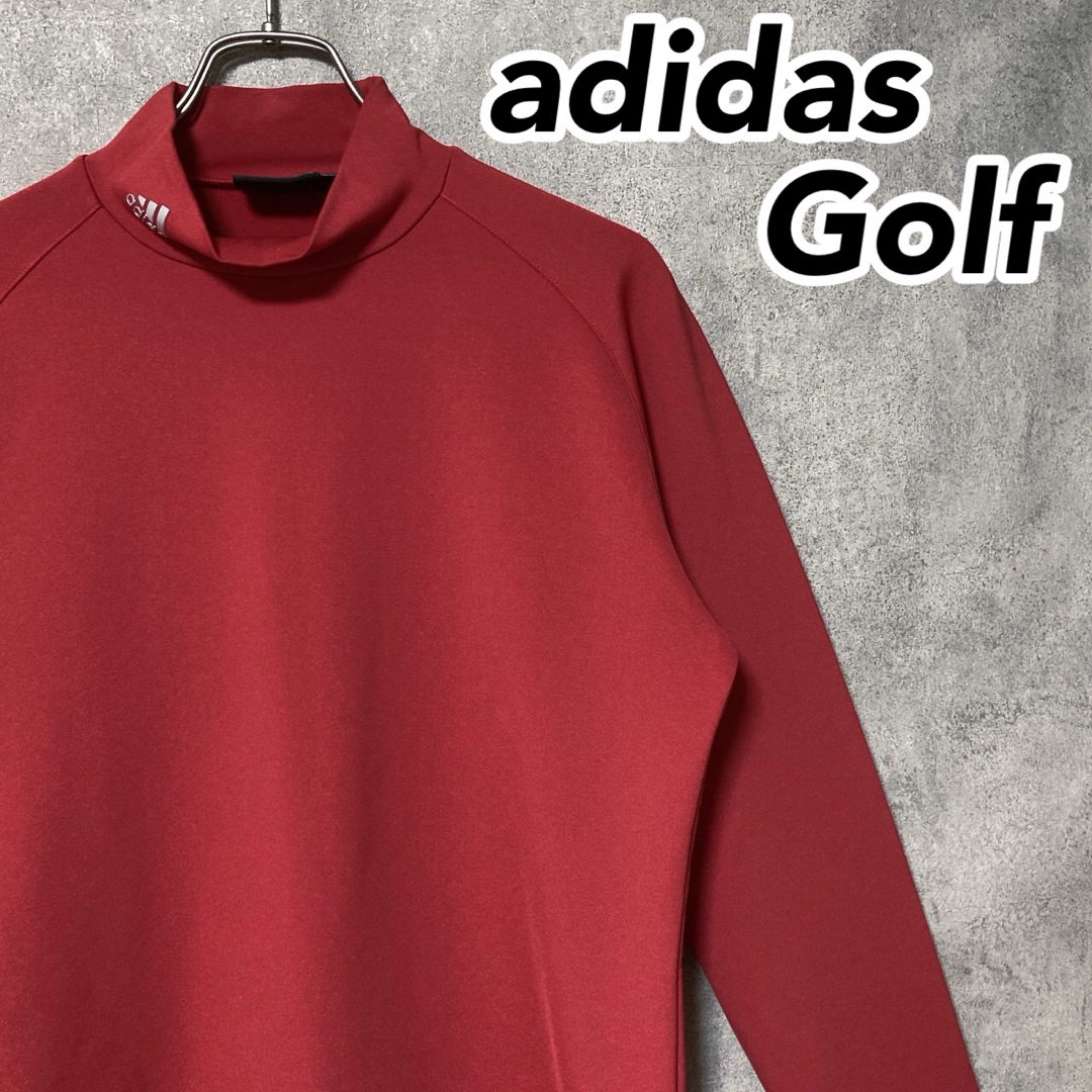 adidas golf アディダス 首元 ワンポイント モックネック ウェア部分的に傷汚れ等がある商品Ｄ